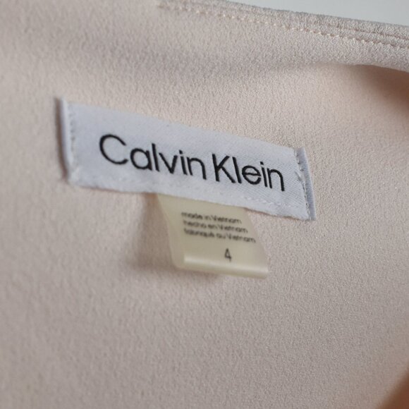 Calvin Klein Flutter Sleeve Sheath Dress Light Pink - 4 - Picture 10 of 10